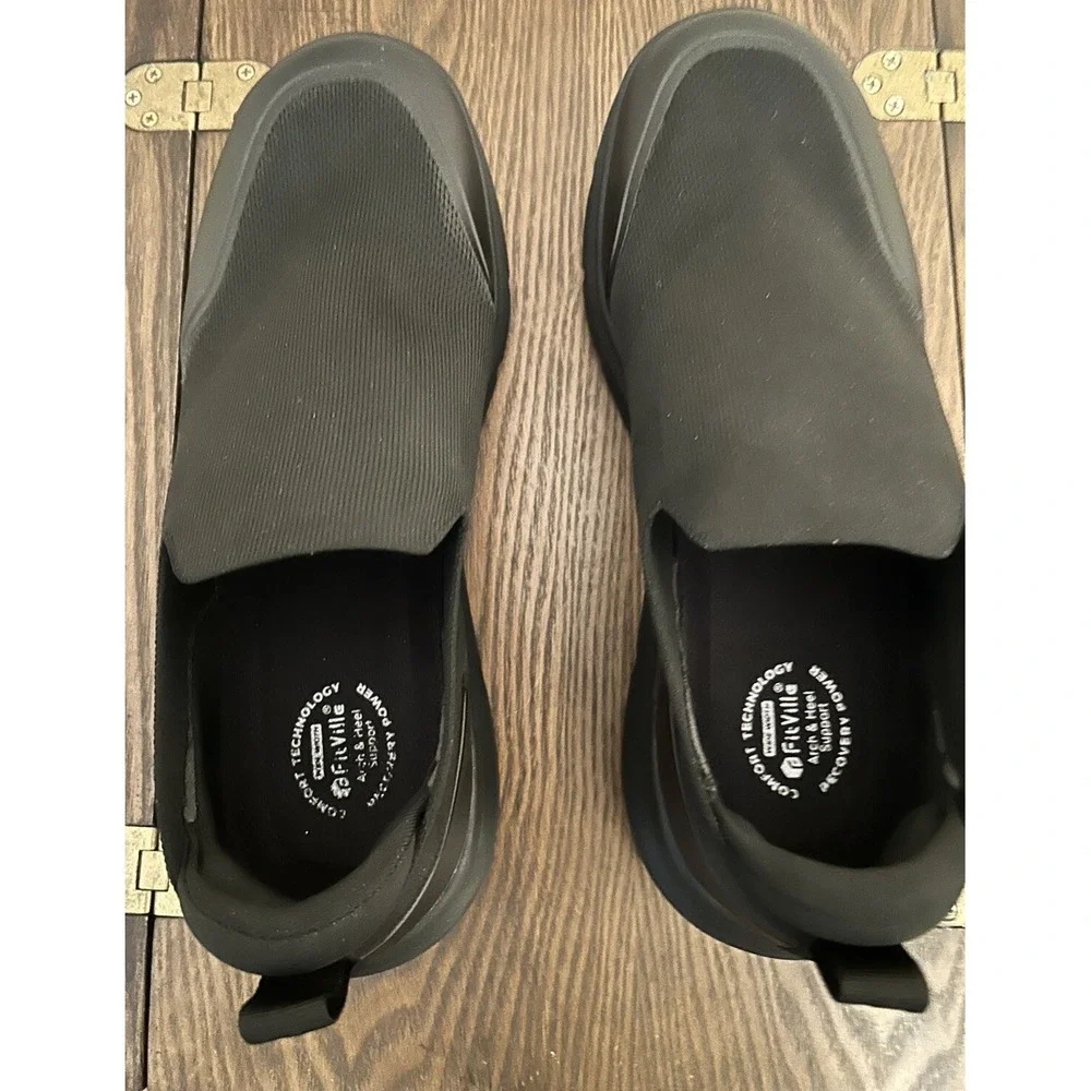 Fit‎ Ville Brisk walk Men's Wide Toe Box Hands Free Slip On Size 11.5W